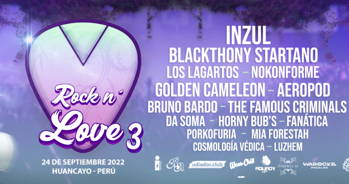 Inzul, Blackthony Startano, Los Lagartos y más en Huancayo para el Rock N’ Love Fest