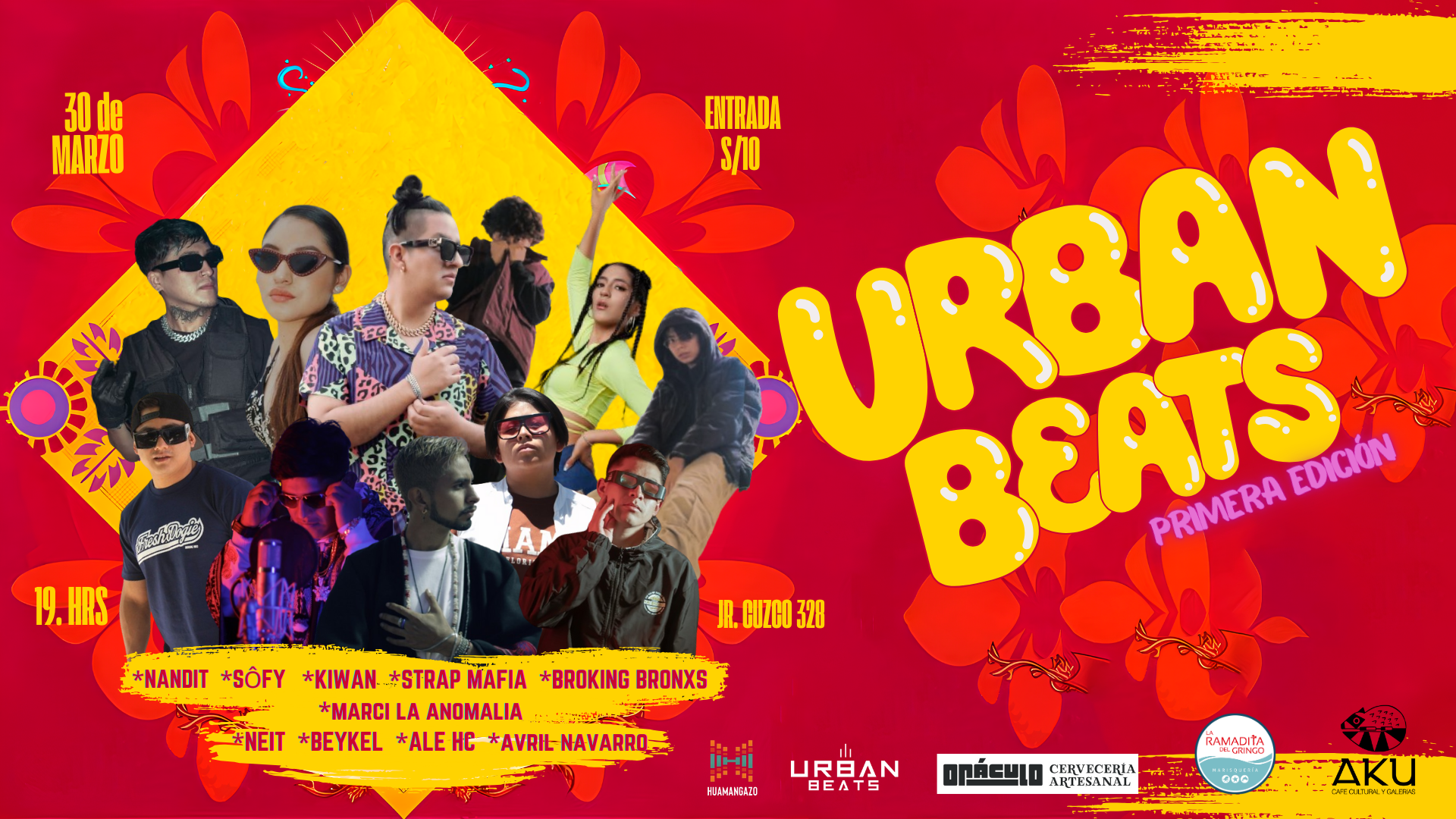 URBAN BEATS: EL FESTIVAL DEL POP URBANO AYACUCHANO LLEGA EL SÁBADO 30 DE MARZO