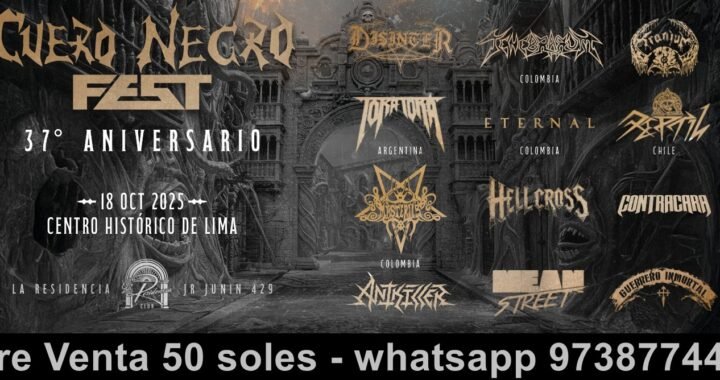 Cuero Negro Fest 2025: Festival reunirá a ocho bandas entre nacionales e internacionales este sábado 18 de Octubre en La Residencia Club